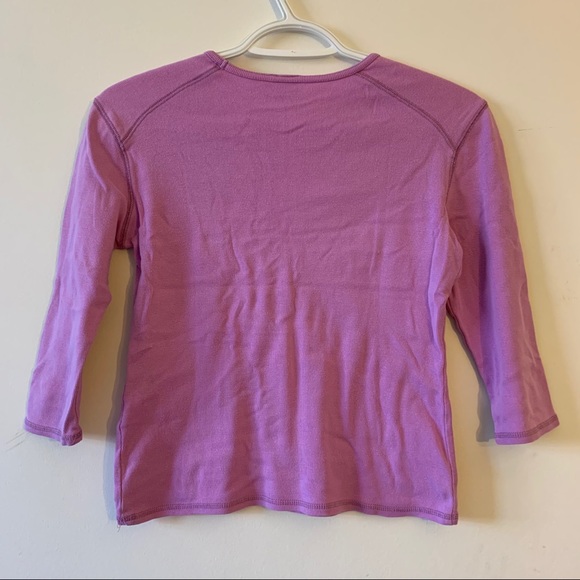 💜 Lilac 3/4 Sleeve Crop Top - Picture 2 of 2